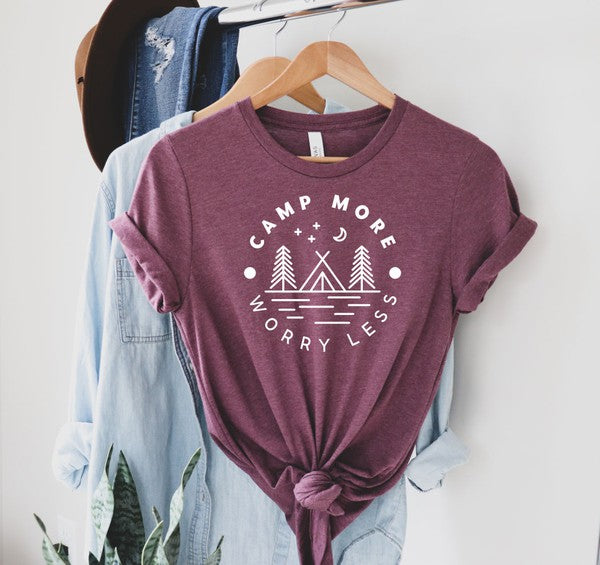 Camp More Worry Less Tee - Plus