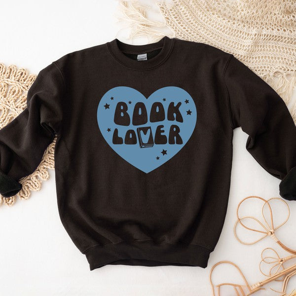 Book Lover Blue Heart Crew