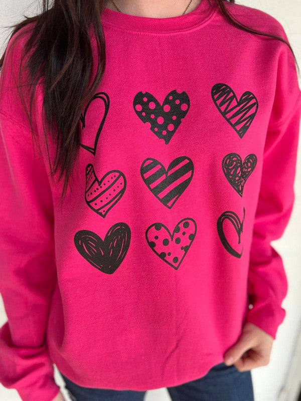 Multi Hearts Sweatshirt